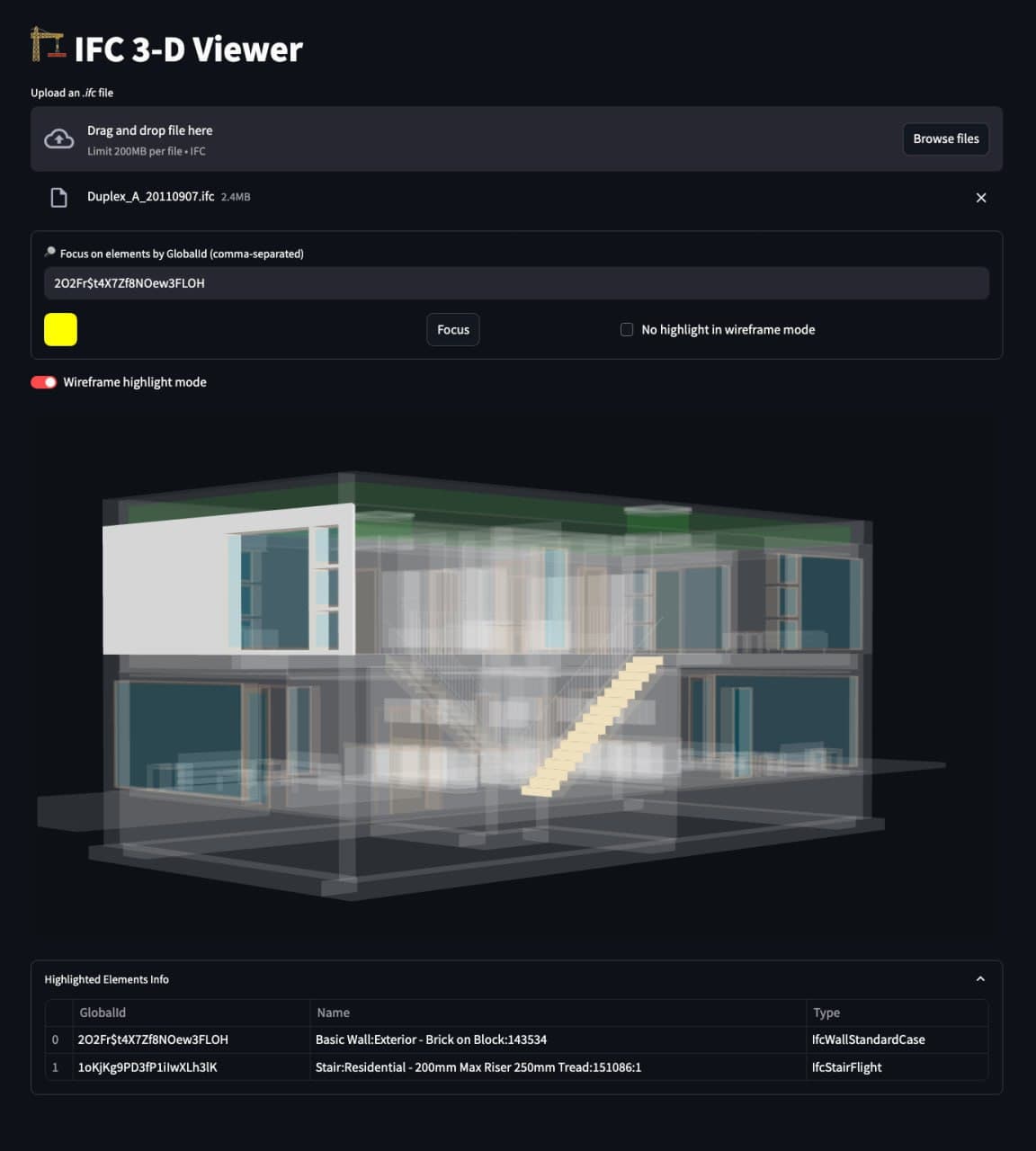 IFC viewer with AI integration